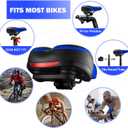 Bike Seat, Most Comfortable Bicycle Seat Dual Shock Absorbing Memory Foam Waterproof Bicycle Saddle Bike Seat Replacement with Refective Tape