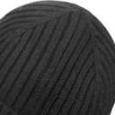 MaxNova Baby Winter Hat Toddler Beanie Hat Earflap Knit Cap for Boys Girls 0-8 Years (Black)