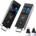 2026 New Wireless HDMI Transmitter and Receiver, 360FT/110M Extender 4K Decode 1080P@60Hz Output with LED Display, Plug&Play 5.8+2.4G Streaming Video/Audio from PC/Laptop/TV Box to Monitor
