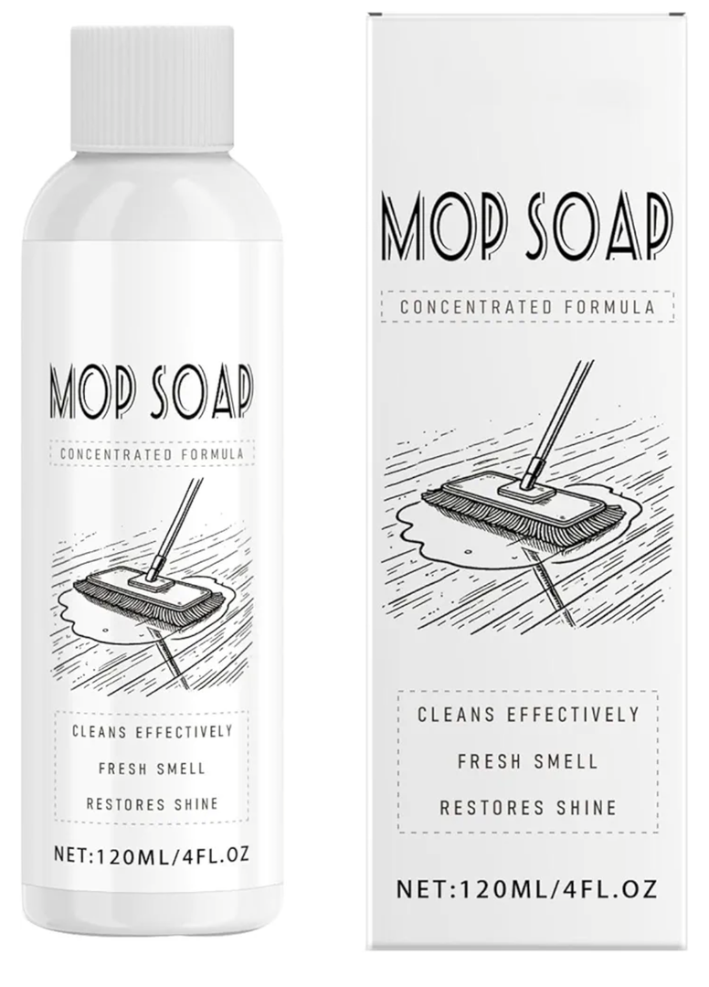 Mteawl Mop Soap for Floor Cleaning, 120ml Scented Mop Cleaner Soap, Scented Mop Soap Household Supplies Cleaner for Home, Kitchen, Floor 2 Pack