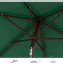 6.5x10FT Patio Umbrella, Outdoor Umbrella with Push Button Tilt and Crank, 8 Sturdy Ribs, UV Protection & Waterproof Market Umbrella for Pool, Backyard, Beach,Deck (Dark Green)