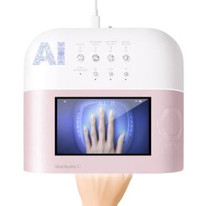 AI UV LED Best Nail Lamp-O NAIL AI Precision Scan,Reduce Excess UV Skin Damage-2in1 AI Computer&Nail Dryer with HD Visible Screen,109 LEDs 2X Faster Curing,Nail Curing Lamp for Salon and Home Pink