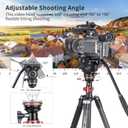 Cayer CF2451 Carbon Fiber Tripod Kit, 75 inches Video Tripod Leg with Fluid Head, 4-Section Tube Stand Convertible to Monopod for DSLR Camera, Video Camcorder, Max Load 13.2lb
