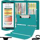 First Lifesaver Foldable Nurse Clipboard, 3 Layers Aluminum, Teal Blue