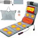 TeqHome Full Body Massage Mat with Heat, Massager Pad with 10 Motors, 9 Modes & 3 Timers with Earplugs & Pillow Cloth, Neck/Back Relief, Anti-Slip for Bed/Sofa, Gift for Men Women (5284(advanced))