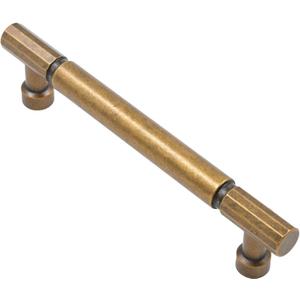 Alzassbg Antique Brass Cabinet Pulls and Handles 10 Pack, AL3096AE | 5 Inch Hole Center, Contemporary Style, Decorative Hardware Handles, for Cabinets and Drawers