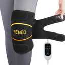 RENEO Electric Heating Pad for Knee Relief, Auto Shut-Off Wearable Knee Wrap, Elbow Heated Brace with Support, Discomfort Relief Gifts for Dad Mom Elders, 3 Heat Levels, Black