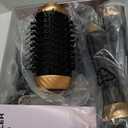 6 in 1 Air Styler Magic Hair Dryer Brush, Negative Ionic Blow Dryer Brush & 3 Heat Settings, Detachable Auto Curling & Straightening Volumizing, Frizz-Free Styling, Salon to Home Use (A-Black)