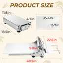 Folding Dough Sheeter Machine, Manual Stainless Steel Dough Roller Machine, 40.5"X22.8" New Pastry Roller for Commercial Home Bakery, Puff Pastry & Pizza