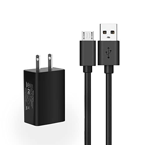 Charger for Barnes & Noble Nook Glowlight 3, Plus eReader, Tablet 7, Ereaders, Simple Touch, Color Models BNTV200 BNRV250A BNRV250 Tablet Charger AC Adapter Charging Cable Cord - UL Listed