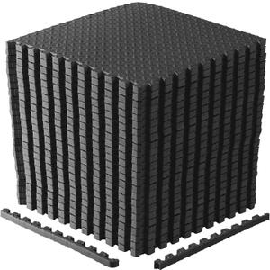 CAP Puzzle Exercise Mats | 1 Thick EVA Interlocking Foam Tiles for Home Gym Flooring | Multiple Options (Diamond - Black)