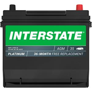 Interstate Batteries Automotive Battery 12V 55Ah (Group Size 35) 650CCA SLI AGM Auto Battery Replacement for Cars, SUVs, Sedans, Trucks (MTX-35)