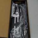 Paper Towel Holder Wall Mount for Kitchen, Easy One-handed Operation Design, Self Adhesive Paper Towel Holder with Shelf for Bathroom, RV Paper Towel Rack Paper Roll Holder with 2 Hooks, Black