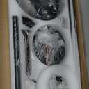 Gold Ceiling Fans with Lights, 72 Inch Large Modern Ceiling Fan with Remote Control for Living Room Kitchen, 3 CCT, 6 Speed Reversible DC Motor, Dual Finish