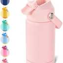 Kerilyn Kids Water Bottle, Stainless Steel Insulated Water Bottle For Kids, School, Boys Girls - Toddler Cup With Straws, Leak-proof, BPA Free, Pink, 12 oz