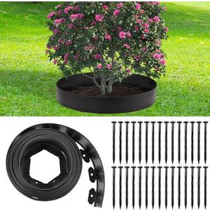 15 Ft Planting Grow Rings with 15 PCS Spikes Plant Rings for Outdoor Plants Planting Ring for Separate Rock and Maintain Moisture