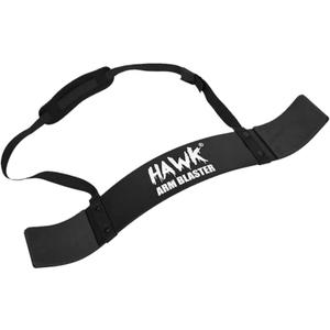 HWK Arm Blaster for Biceps & Triceps, Heavy Duty Aluminum Bicep Blaster with Thick Neoprene Padding for Neck Support, Adjustable Straps for Weightlifting & Bodybuilding, Portable Arm Workout Equipment (Black)