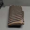 Lahome Modern Rainbow Round Rug 4ft, Washable Outdoor Rugs for Entryway Patio Farmhouse Indoor Outdoor Carpet, Contemporary Non Slip Small Round Kitchen Mats for Floor Entry (Nature/Black Rainbow)