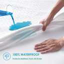 Cozymaker Queen Size 100% Waterproof Mattress Protector, Cooling Mattress Cover Fitted 8-21" Deep Pocket, 3D Air Fabric Soft Breathable Bed Mattress Pad Cover Noiseless Washable