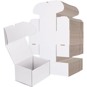 RLAVBL 7x5x4 Shipping Boxes Set of 50, White Corrugated Cardboard Box for Packing, Mailing, Business