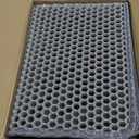 Cat Litter Mats (2-Pack) 24" x 18", Litter Box Mat, Non-Slip Waterproof Litter Mat with Honeycomb Trapping Layer, Easy Clean Leakproof Litter Matt, Soft EVA Durable Anti-Scratch Kitty Litter Mat (Gray)