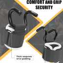 Weight Lifting Hooks (Pair), Lifting Wrist Straps For Deadlifts, Pull Ups & Shrugs, 600 Lbs(272 kg) Capacity Wristband with Thick Padding, Heavy Duty Gym Workout Grips Straps for Men and Women