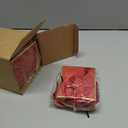 Yeaqee 50 Pcs Mini Metallic Paper Gift Bags with Handles 4x2.75x4.5'' Tiny Small Gift Bags with Thank You Tag for Wedding Graduation Birthday Party Return Gifts Jewelry Business (Red,Gold)