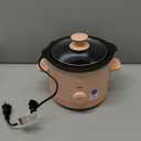 bella 1.5 Qt Slow Cooker with 3 Heat Manual Control, Ceramic Nonstick Coating, Dishwasher Safe Stoneware Pot and Tempered Glass Lid, Tangle Free Cord Wrap & Cool Touch Handles, Blossom