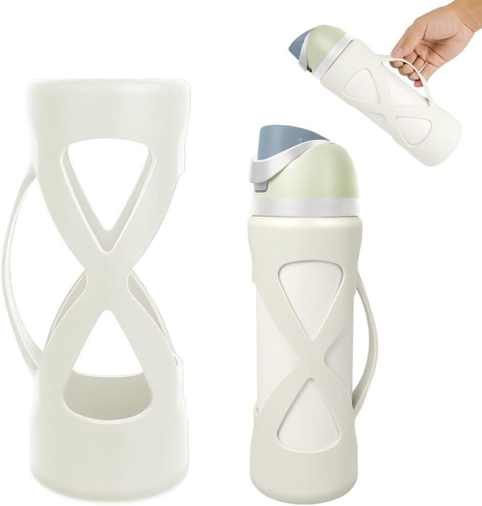 Silicone Boot with Handle Compatible with Owala 24 oz, Full Protective Anti Scratch & Reduce Dent Sleeve Cover, All-Round Wrap Protector Compatible with FreeSip Water Bottles (Iced Breeze)