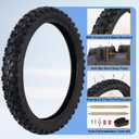 80/100-19 6PR Wear-Resistant Dirt Bike Tire & Heavy Duty Inner Tube 1 Set, 6PR high-performance tire