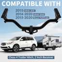 ECOTRIC Class 4 Trailer Hitch, 2 Inch Receiver Compatible with 2013 Infiniti JX35 2014-2020 Infiniti QX60 2013-2020 Nissan Pathfinder Trailer Tow Hitch Replace for 76031