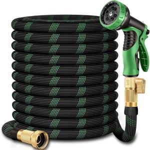 50 ft Garden Hose,2026 New Improved Lightweight All-Weather Water Hoses, Ultra Durable and Flexible Garden Hose with 10-Function Spray Nozzle, Leak-Free Connections Garden Hose for Yard, Lawn,Outdoor