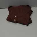 TINSTREE Women’s Plus Size Henley T Shirts Long Sleeve Button Down Tunic Blouse Loose Fit Tops Scoop Neck Ribbed Knit Shirts Coffee XL