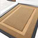 OLANLY Front Door Mat Indoor Outdoor Entrance, Waterproof All-Season, All-Weather Doormat, Sturdy Natural Rubber, Low Profile, Easy Clean Patio Porch Entryway Mat, 33x21, Butter Yellow