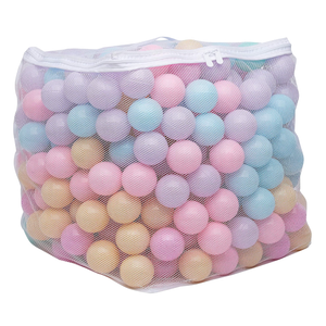 Ball Pit Balls with Storage Bag, Crush-Proof Plastic for Toddlers Kids 12+ Months Play, 6 Pastel Colors, Pack of 400