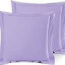 Nestl Soft Pillow Shams Set of 2 - Double Brushed Microfiber Pillow Covers - Hotel Style Premium Bed Pillow Cases, with 1.5 Decorative Flange, Euro 26"x26" - Lavender