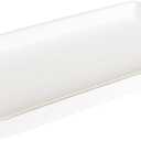 10 x 5 Ceramic Bathroom Tray for Countertop, Decorative Vanity Tray for Dresser Tops, Small Rectangular Trays for Perfume, Candle, Jewelry, Cosmetics (White)