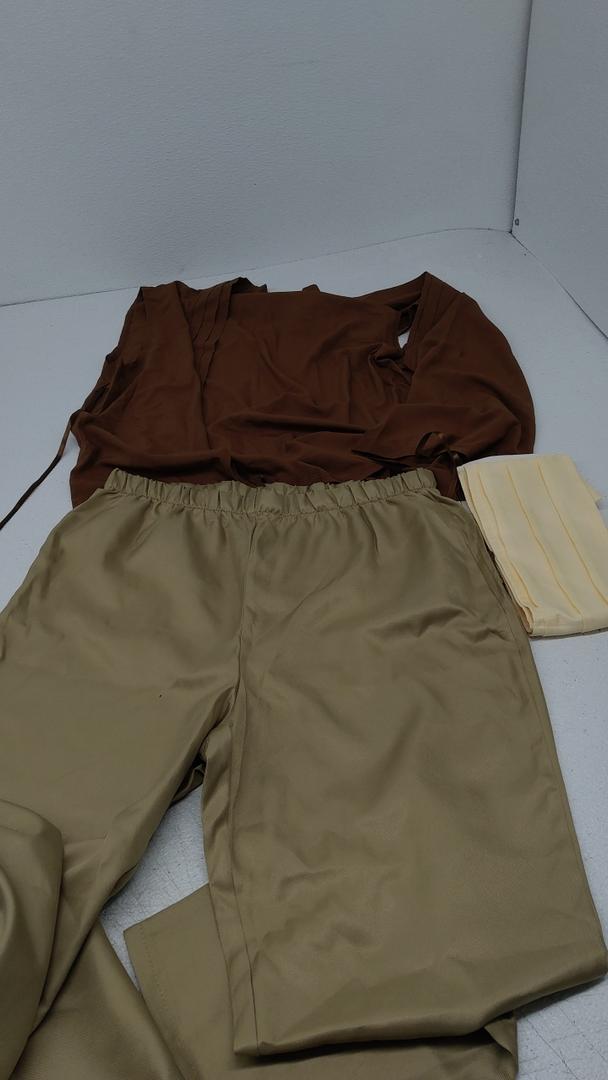 Adult Obi Wan Kenobii Cosplay Costume Jedi Robe Tunic Uniform Full Set Kids Obi Wan Hooded Cloak Cape (Medium, Brown - Men)