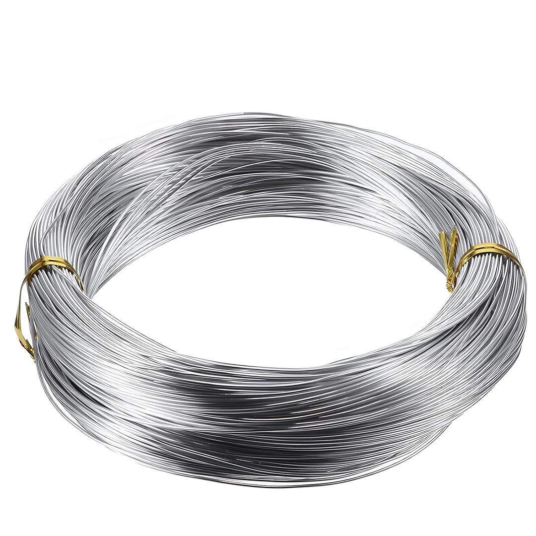 Aluminum Craft Wire for Sculpting Bendable Metal Beading Wire for DIY Jewelry Making, Size: 100 m x 0.8 mm