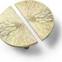 Goo-Ki 2.5''(64 mm) Hole Centers Luxurious & Sturdy Zinc Alloy Cabinet Handls,Polished Gold Cabinet Pulls for Kitchen,Drawer,Cupboard & Wardrobe,6 Pack