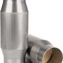 3 Inch Inlet/Outlet Universal High Flow Front Catalytic Converter Direct-Fit(EPA Compliant) (2 pack)