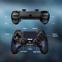 SZDILONG Upgraded Wireless Controller for Ps4 Gamepad Compatible with Ps4/Pro/Slim/Windows PC, Joystick for PS4 with Touchpad/Stereo Headphone Jack/Six-axis Motion Control/Charging Cable (BLACK)