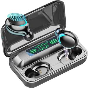 Wireless Earbuds Bluetooth 5.1 Headphones 36H Playtime Deep Bass Stereo Sound in-Ear Built-in Mic Headset Headphones with Charging Case for Travel Running