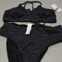 CUPSHE Bikini Set for Women Bathing Suit High Waisted Scalloped V Neck Two Pieces Swimsuit, Size L