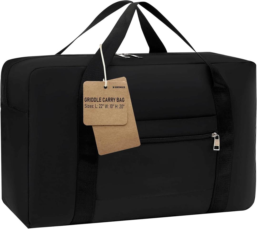 Men's 22" L x 10" W x 20" H Black Gridlle Carry Bag - Fits 17" Tabletop Griddle, 22" Long Griddle Accessory Storage Bag, Outdoor Gifts for Men