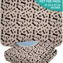 Washable Pee Pads for Dogs Non-Slip Leak-Proof Ultra-Absorbent Reusable Waterproof Training Pads for Crate, Playpen, Potty Khaki, 27.6" x 31.5"