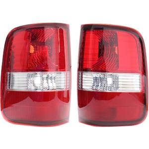 Tail Light Assembly Compatible with Ford F-150 F150 2004 2005 2006 2007 2008 Driver and Passenger Side Rear Brake Light Housing Replace FO2800182, FO2801182, 5L3Z-13405-CA, 5L3Z-13404-CA