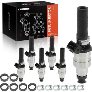 A-Premium Set of 6 Fuel Injectors Compatible with Nissan Maxima 1984 & Alfa Romeo GTV-6 1981-1986, Milano 1987-1989 & Datsun 280Z 1975-1978, 280ZX, 810, Maxima & Jaguar XJS, 2.5L 2.8L 3.0L 5.3L