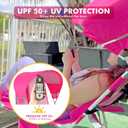 Backpack Beach Tanning Chair with Canopy and Face Hole, 6-Position Folding Lay Out Lounge Chair, UPF 50+ Wind-Resistant Sun Shade, Portable Recliner for Sunbathing, Outside, Poolside, Lawn, 2 Pack, 71.2 Inches X 21.3 Inches X 11.4 Inches