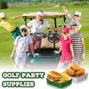 Teling 36 Pack Golf Party Supplies Large 5 lb Golf Plates Trays Bowls Paper Food Boats Disposable Nacho Serving Snack Trays Dinner Plate for Sport Themed Birthday and Tailgate Party Decorations Favors